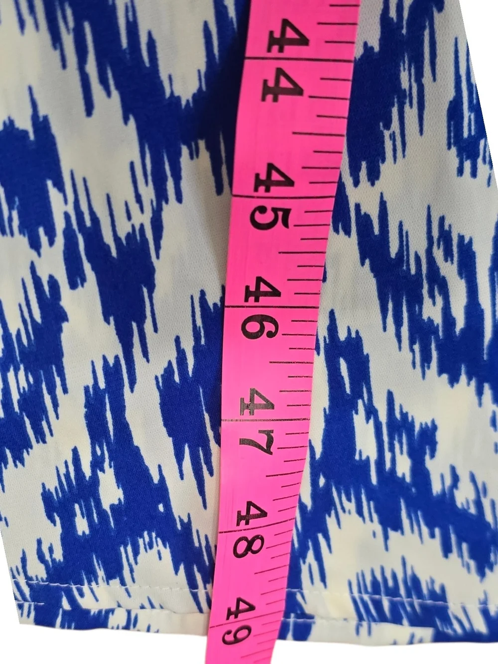 Cupshe Ruffle My Feathers Blue White Geo Print Button Front Maxi Dress Small